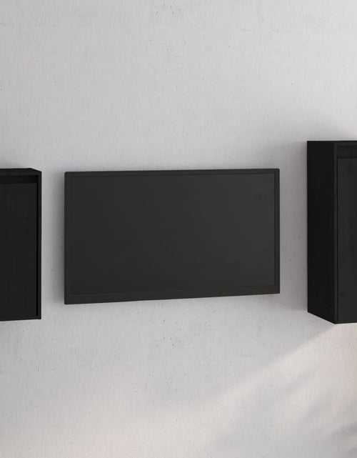 Încărcați imaginea în vizualizatorul Galerie, Comode TV, 2 buc., negru, lemn masiv de pin Lando - Lando
