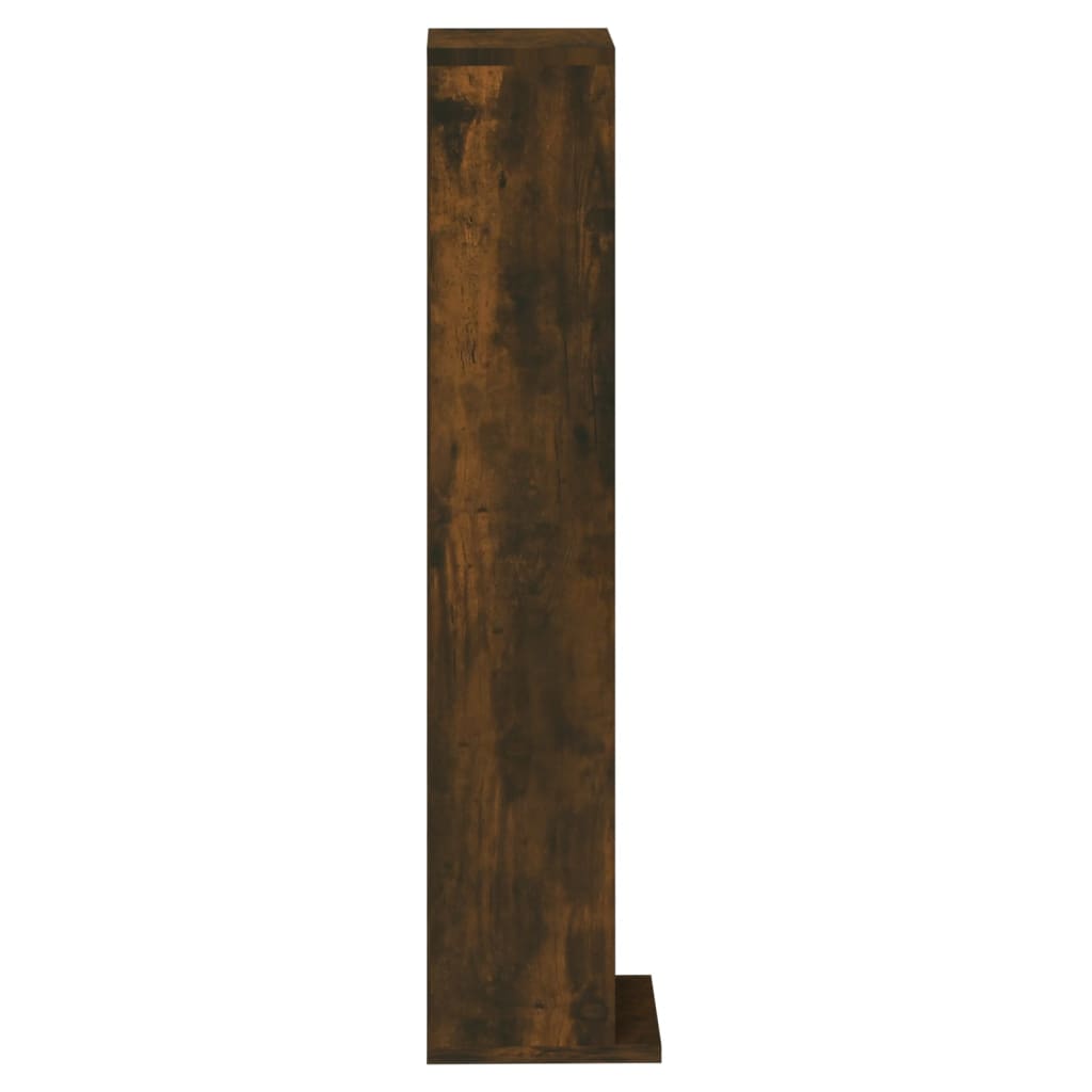 Dulap CD-uri, stejar fumuriu, 21x20x88 cm, lemn prelucrat - Lando