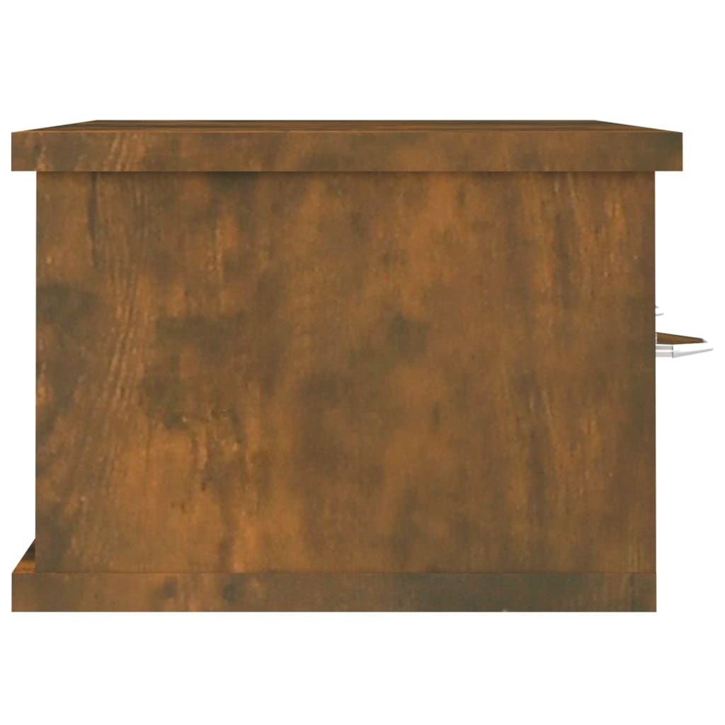 Dulap de perete, stejar fumuriu, 60x26x18,5 cm lemn prelucrat Lando - Lando