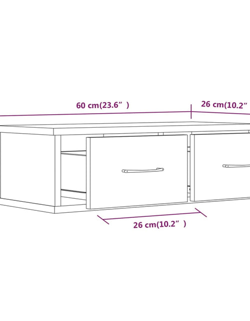 Încărcați imaginea în vizualizatorul Galerie, Dulap de perete, stejar fumuriu, 60x26x18,5 cm lemn prelucrat Lando - Lando
