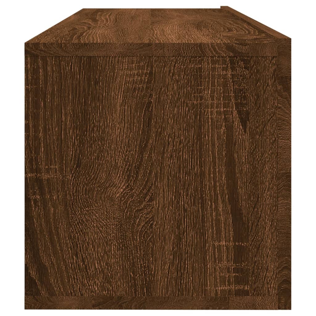Comodă TV de perete, stejar maro, 100x30x30 cm, lemn prelucrat Lando - Lando