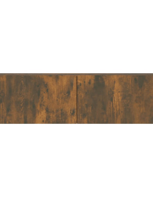 Încărcați imaginea în vizualizatorul Galerie, Comodă TV de perete stejar afumat 120x30x30 cm lemn compozit Lando - Lando
