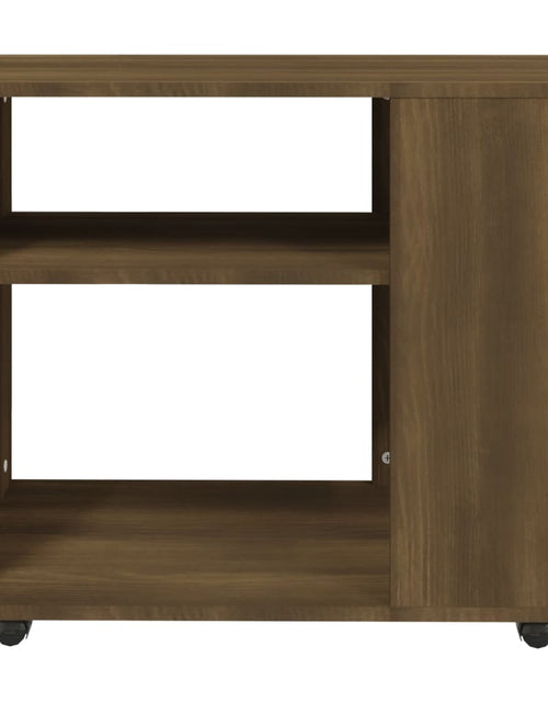 Загрузите изображение в средство просмотра галереи, Măsuță laterală, stejar maro, 70x35x55 cm, lemn prelucrat Lando - Lando
