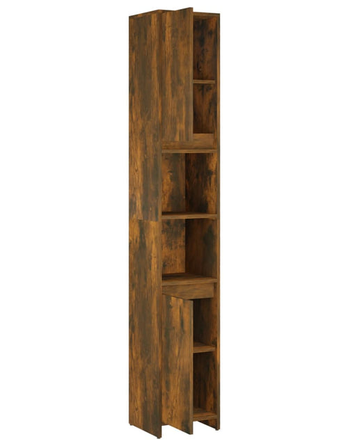 Încărcați imaginea în vizualizatorul Galerie, Dulap de baie, stejar fumuriu, 30x30x183,5 cm, lemn prelucrat - Lando
