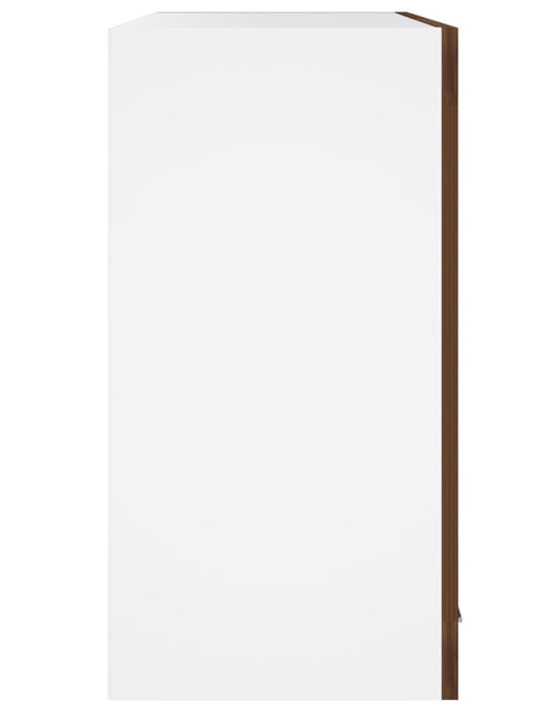 Încărcați imaginea în vizualizatorul Galerie, Dulap suspendat cu sticlă, stejar maro, 60x31x60 cm lemn - Lando
