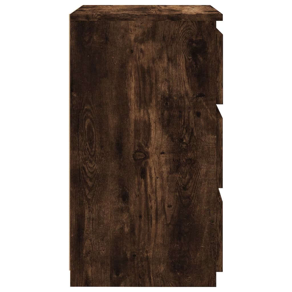 Noptieră, stejar fumuriu, 40x35x62,5 cm, lemn prelucrat - Lando