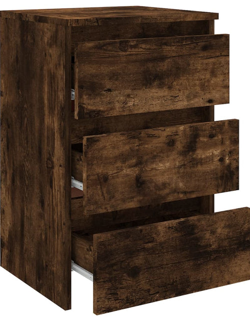 Încărcați imaginea în vizualizatorul Galerie, Noptieră, stejar fumuriu, 40x35x62,5 cm, lemn prelucrat - Lando
