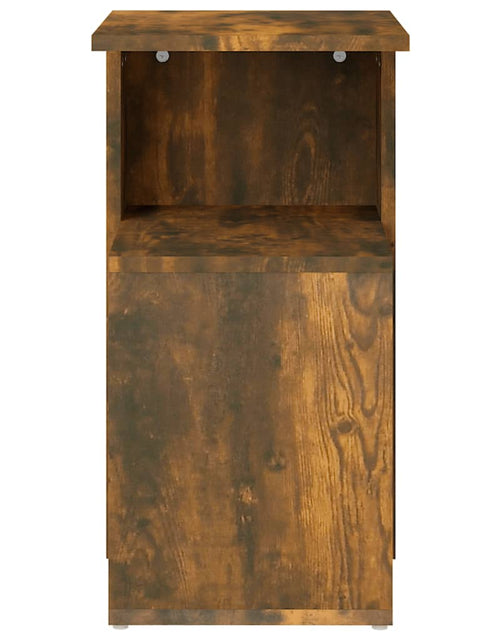 Загрузите изображение в средство просмотра галереи, Măsuță laterală, stejar fumuriu, 36x30x56 cm, lemn prelucrat - Lando
