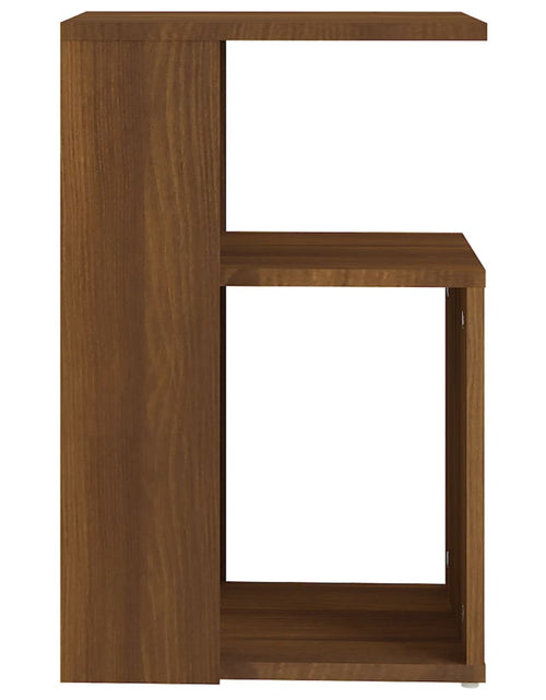 Загрузите изображение в средство просмотра галереи, Măsuță laterală, stejar maro, 36x30x56 cm, lemn prelucrat - Lando
