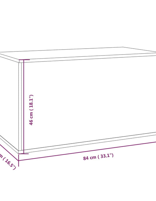 Загрузите изображение в средство просмотра галереи, Cufăr de depozitare stejar fumuriu 84x42x46 cm lemn prelucrat - Lando
