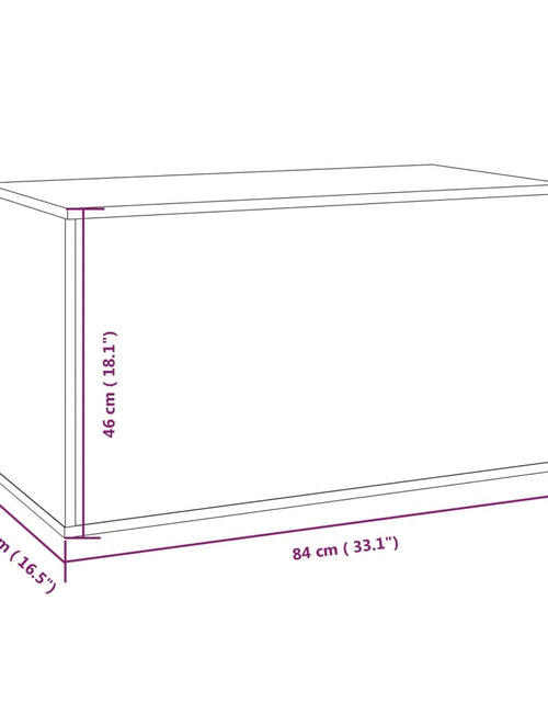 Загрузите изображение в средство просмотра галереи, Cufăr de depozitare, gri sonoma, 84x42x46 cm, lemn compozit - Lando
