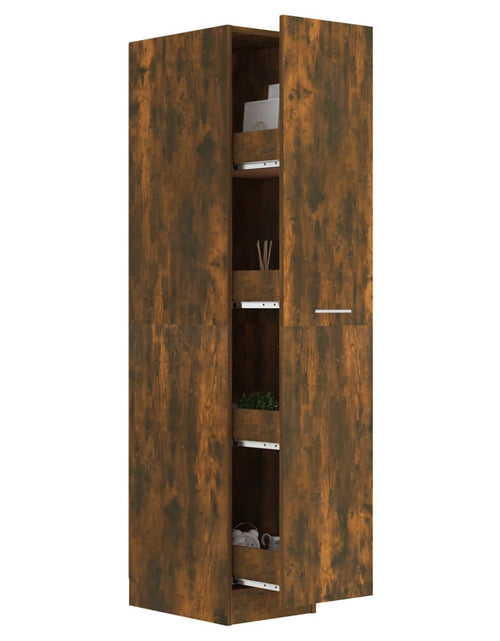 Încărcați imaginea în vizualizatorul Galerie, Dulap de farmacie stejar fumuriu 30x42,5x150 cm lemn prelucrat - Lando
