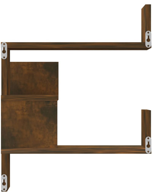 Загрузите изображение в средство просмотра галереи, Raft de colț de perete stejar fumuriu 40x40x50cm lemn prelucrat Lando - Lando
