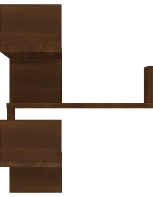 Încărcați imaginea în vizualizatorul Galerie, Raft colț perete 2 buc stejar maro 40x40x50 cm lemn prelucrat Lando - Lando
