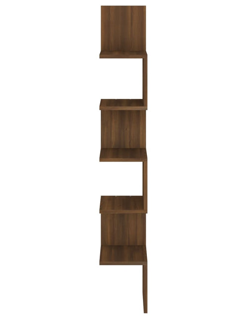 Загрузите изображение в средство просмотра галереи, Raft de perete de colț stejar maro 20x20x127,5 cm lemn compozit Lando - Lando

