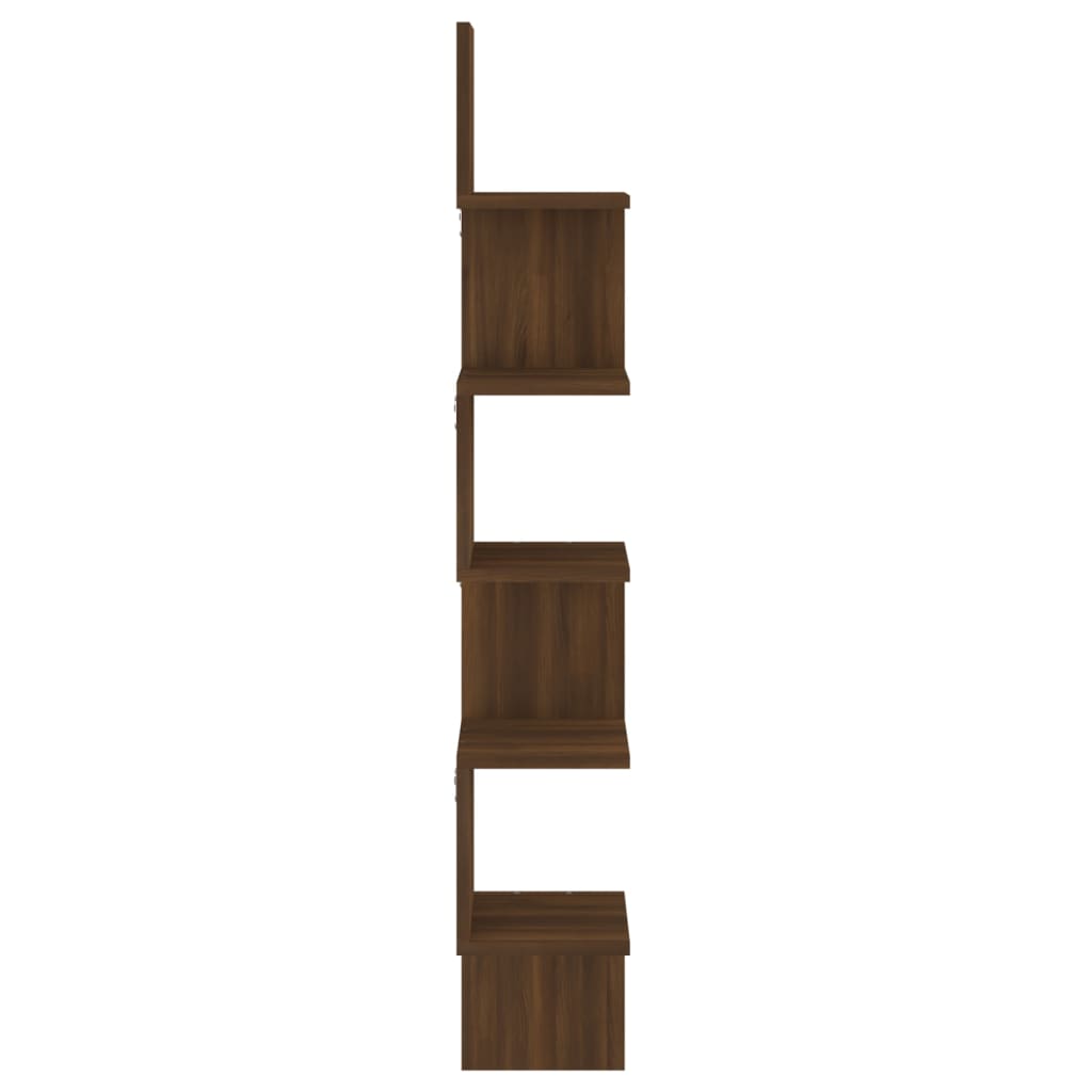 Raft de perete de colț stejar maro 20x20x127,5 cm lemn compozit Lando - Lando