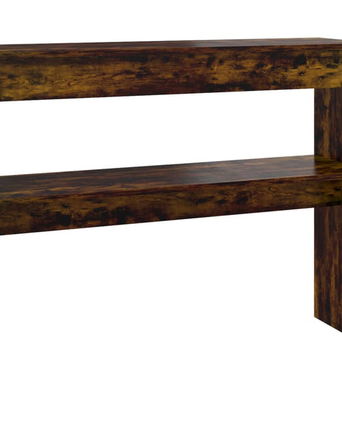 Загрузите изображение в средство просмотра галереи, Măsuță consolă, stejar fumuriu, 102x30x80 cm, lemn prelucrat Lando - Lando
