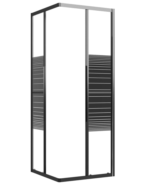 Загрузите изображение в средство просмотра галереи, Cabină de duș cu dungi, negru, 80x80x180 cm, ESG - Lando
