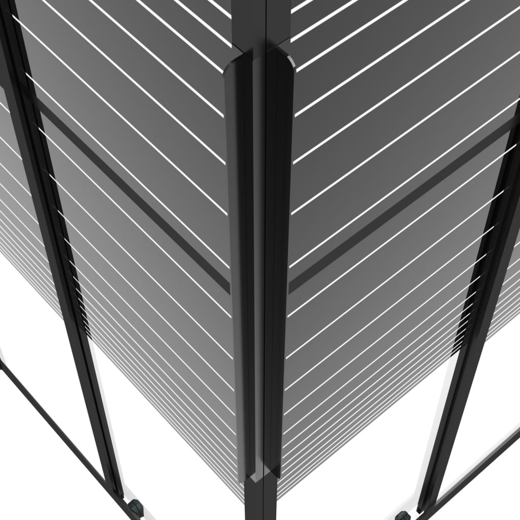 Cabină de duș cu dungi, negru, 80x80x180 cm, ESG - Lando