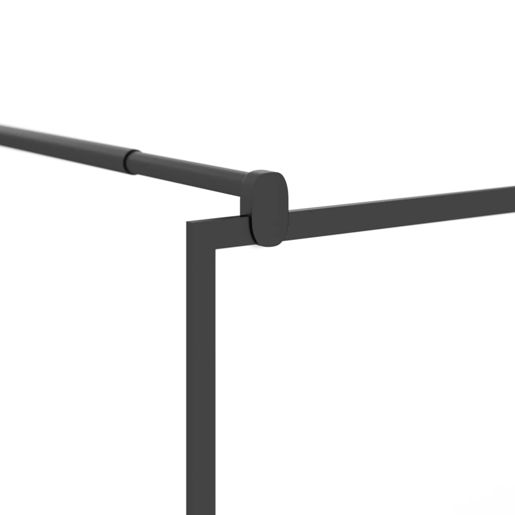 Paravan de duș walk-in negru 80x195 cm sticlă ESG model piatră - Lando
