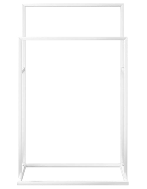 Încărcați imaginea în vizualizatorul Galerie, Suport de prosoape autonom, alb, 48x24x78,5 cm, fier Lando - Lando

