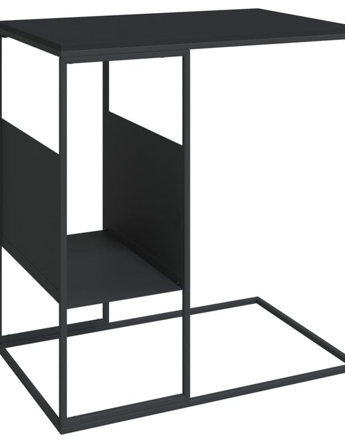 Загрузите изображение в средство просмотра галереи, Masă laterală, negru, 55x36x59,5 cm, lemn compozit Lando - Lando

