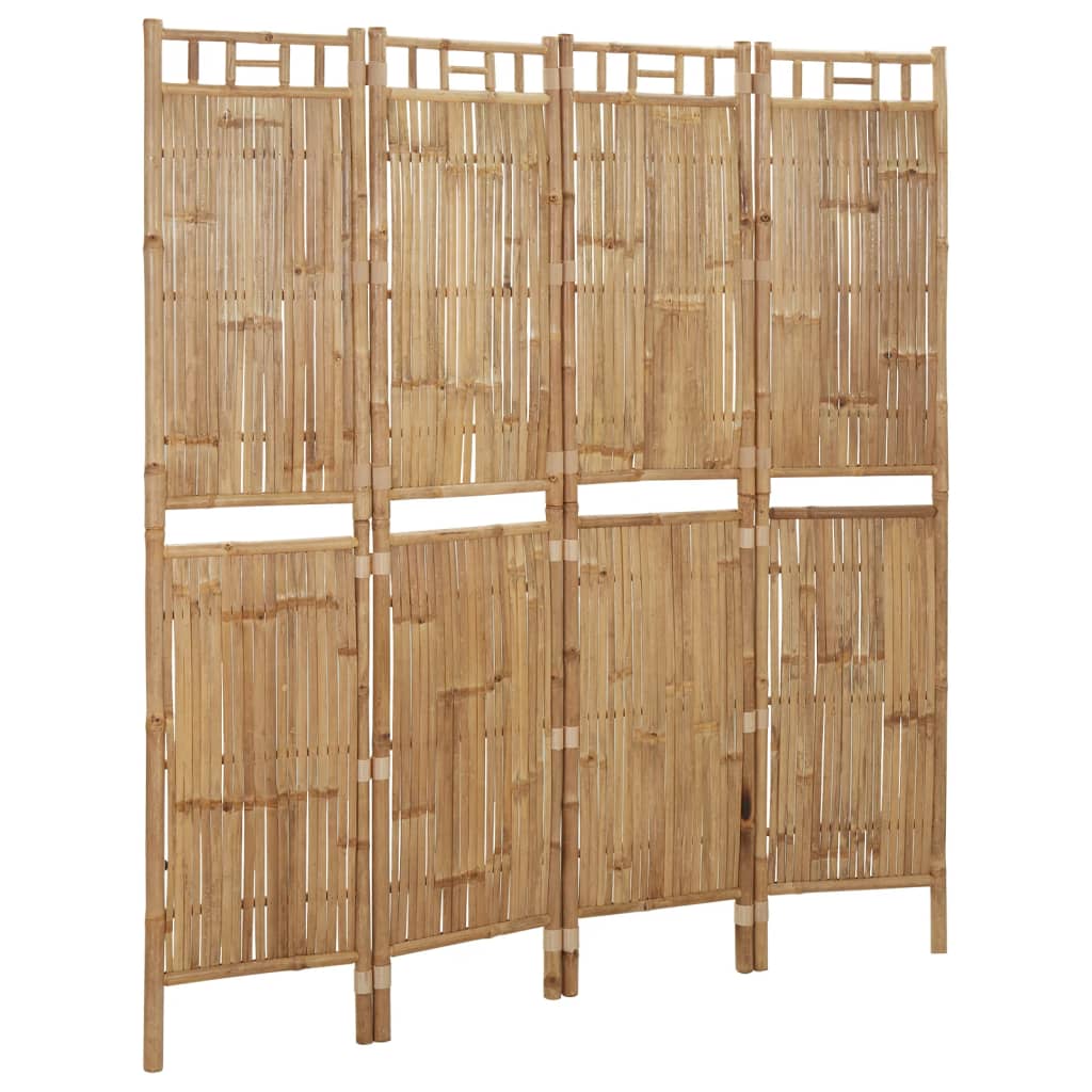 Paravan de cameră cu 4 panouri, 160 x 180 cm, bambus - Lando