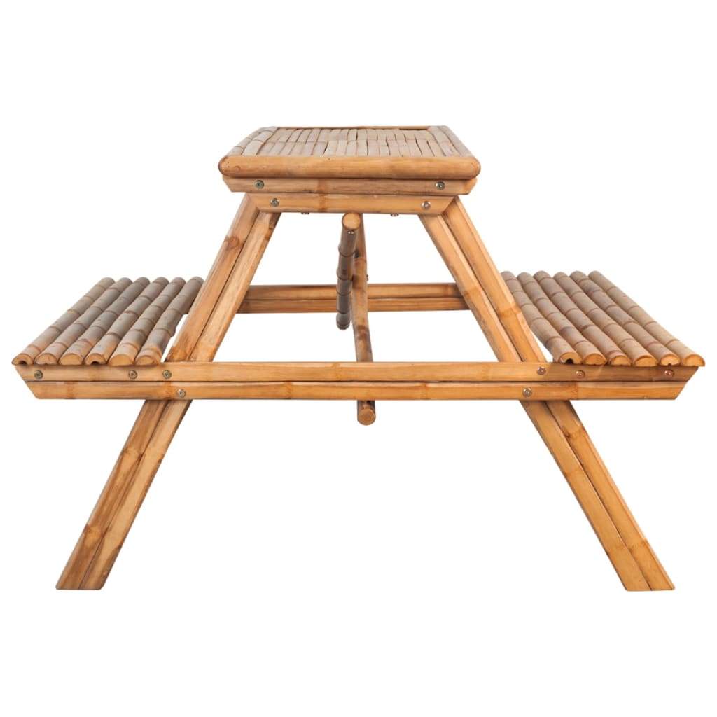 Masă de picnic, 115x115x81 cm, bambus - Lando