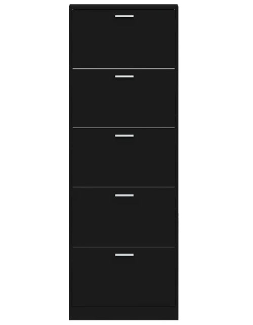 Încărcați imaginea în vizualizatorul Galerie, Pantofar, negru, 59x17x169 cm, lemn compozit - Lando
