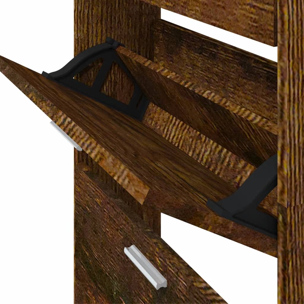 Pantofar, stejar fumuriu, 59x17x169 cm, lemn compozit - Lando