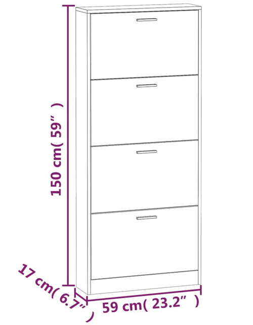 Загрузите изображение в средство просмотра галереи, Pantofar, stejar fumuriu, 59x17x150 cm, lemn compozit - Lando

