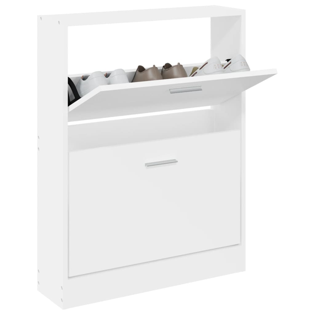 Pantofar, alb, 59x17x81 cm, lemn prelucrat - Lando