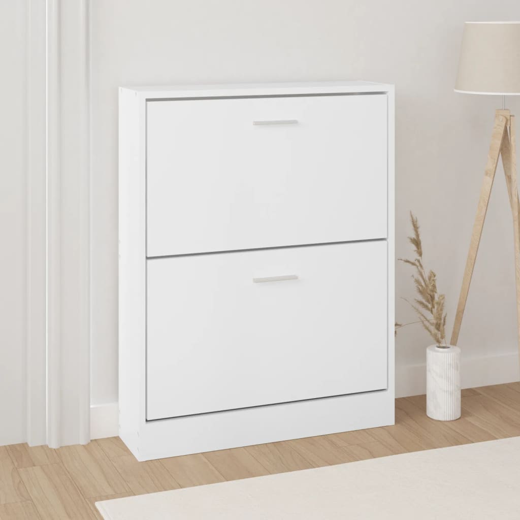 Pantofar, alb, 59x17x81 cm, lemn prelucrat - Lando