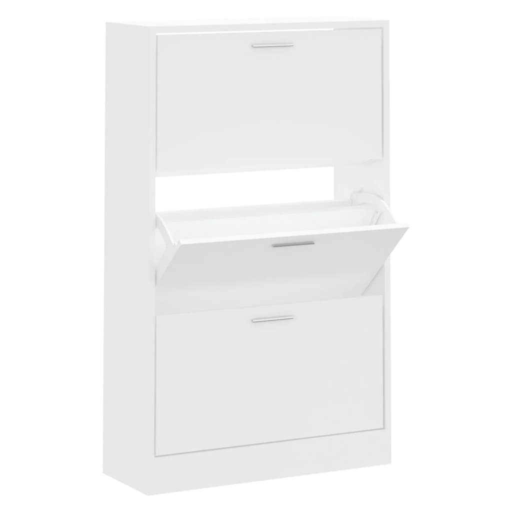Pantofar, alb, 63x24x103 cm, lemn compozit - Lando