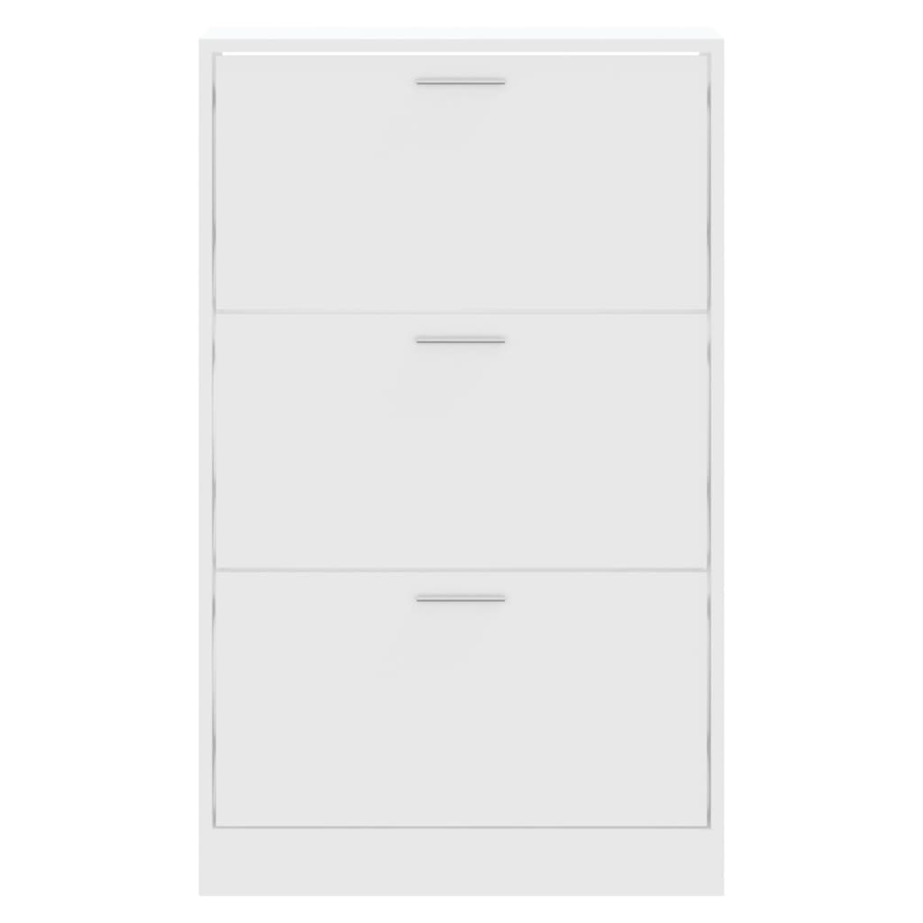 Pantofar, alb, 63x24x103 cm, lemn compozit - Lando
