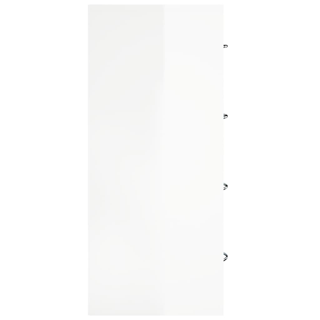 Servantă cu 4 sertare, alb extralucios, 60x30,5x71 cm - Lando