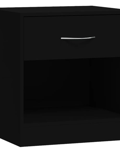 Încărcați imaginea în vizualizatorul Galerie, Noptiere cu sertar, 2 buc., negru - Lando
