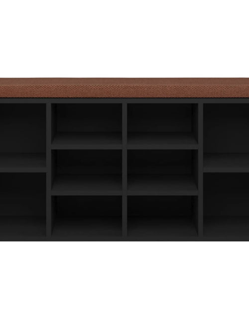 Încărcați imaginea în vizualizatorul Galerie, Bancheta pantofar, negru, 103x30x48 cm, lemn prelucrat - Lando
