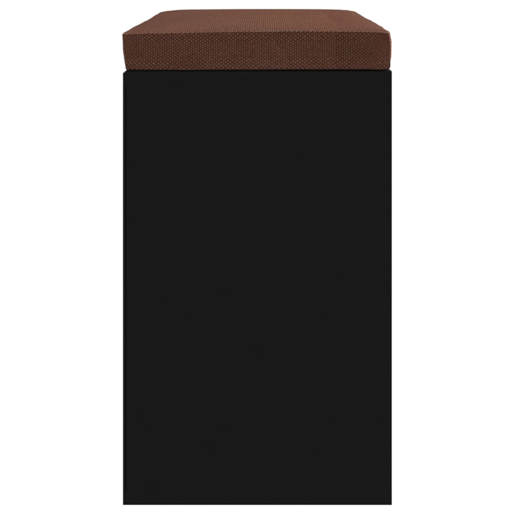 Bancheta pantofar, negru, 103x30x48 cm, lemn prelucrat - Lando