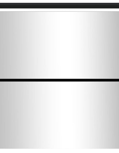 Încărcați imaginea în vizualizatorul Galerie, Pantofar cu oglindă, 2 niveluri, negru, 63x17x67 cm - Lando
