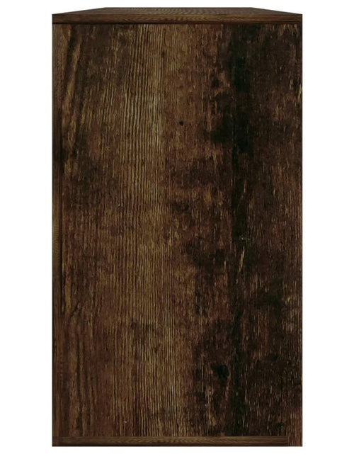 Încărcați imaginea în vizualizatorul Galerie, Bancă pentru pantofi stejar fumuriu 80x24x45 cm lemn prelucrat - Lando
