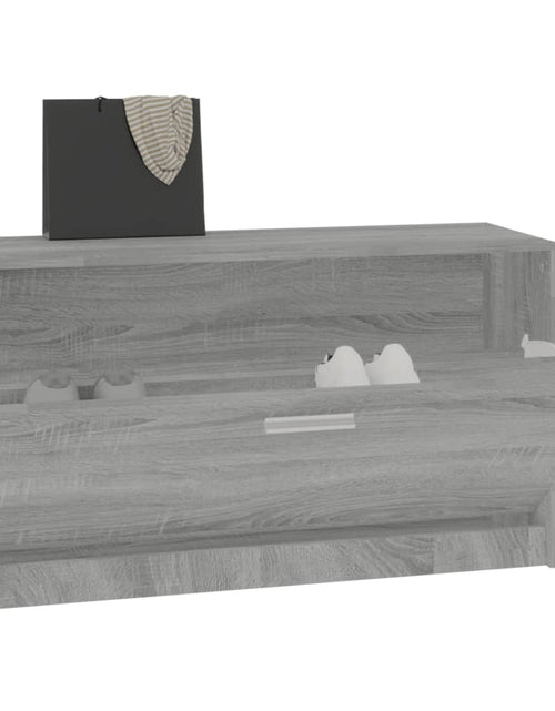 Încărcați imaginea în vizualizatorul Galerie, Bancă pentru pantofi, gri sonoma, 80x24x45 cm, lemn prelucrat - Lando
