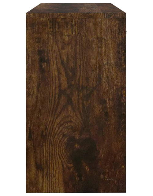 Încărcați imaginea în vizualizatorul Galerie, Birou cu sertar și dulap, stejar fumuriu, 100x40x73 cm, lemn - Lando
