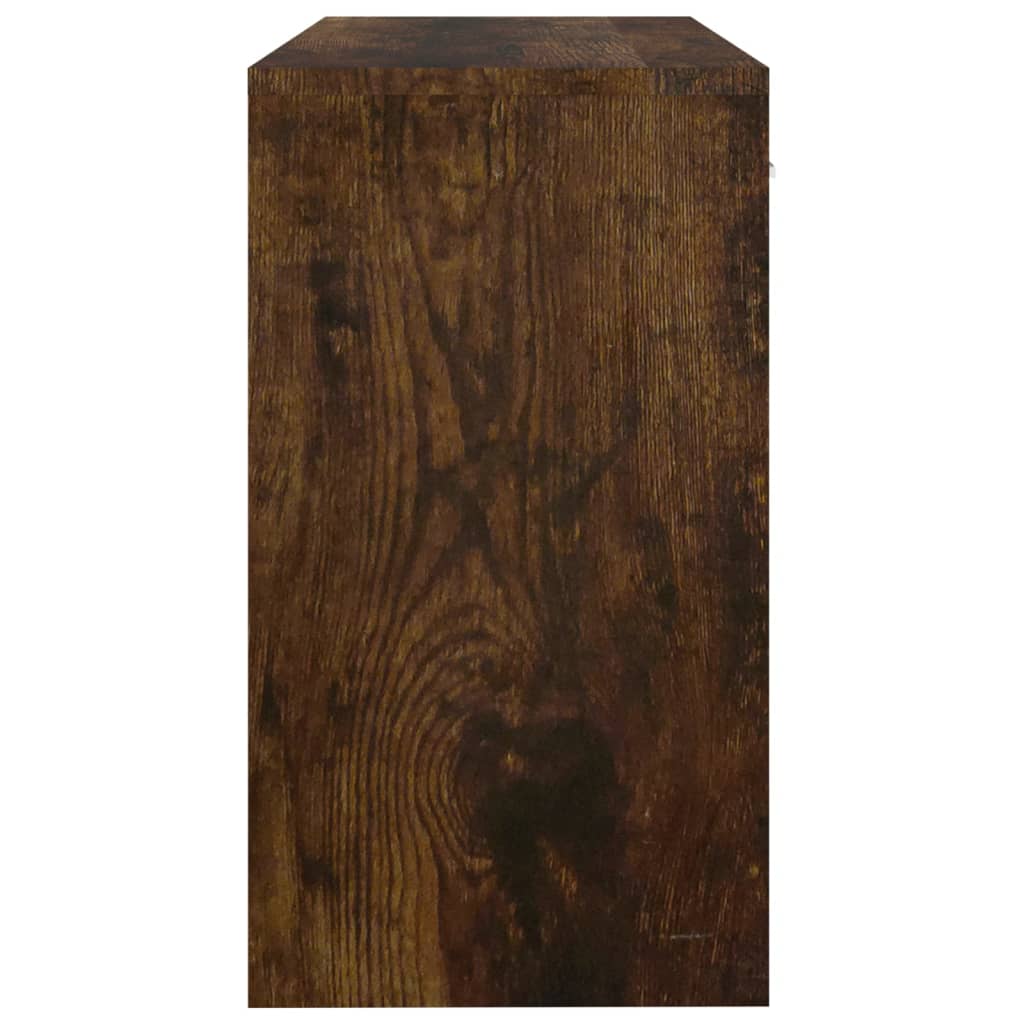 Birou cu sertar și dulap, stejar fumuriu, 100x40x73 cm, lemn - Lando