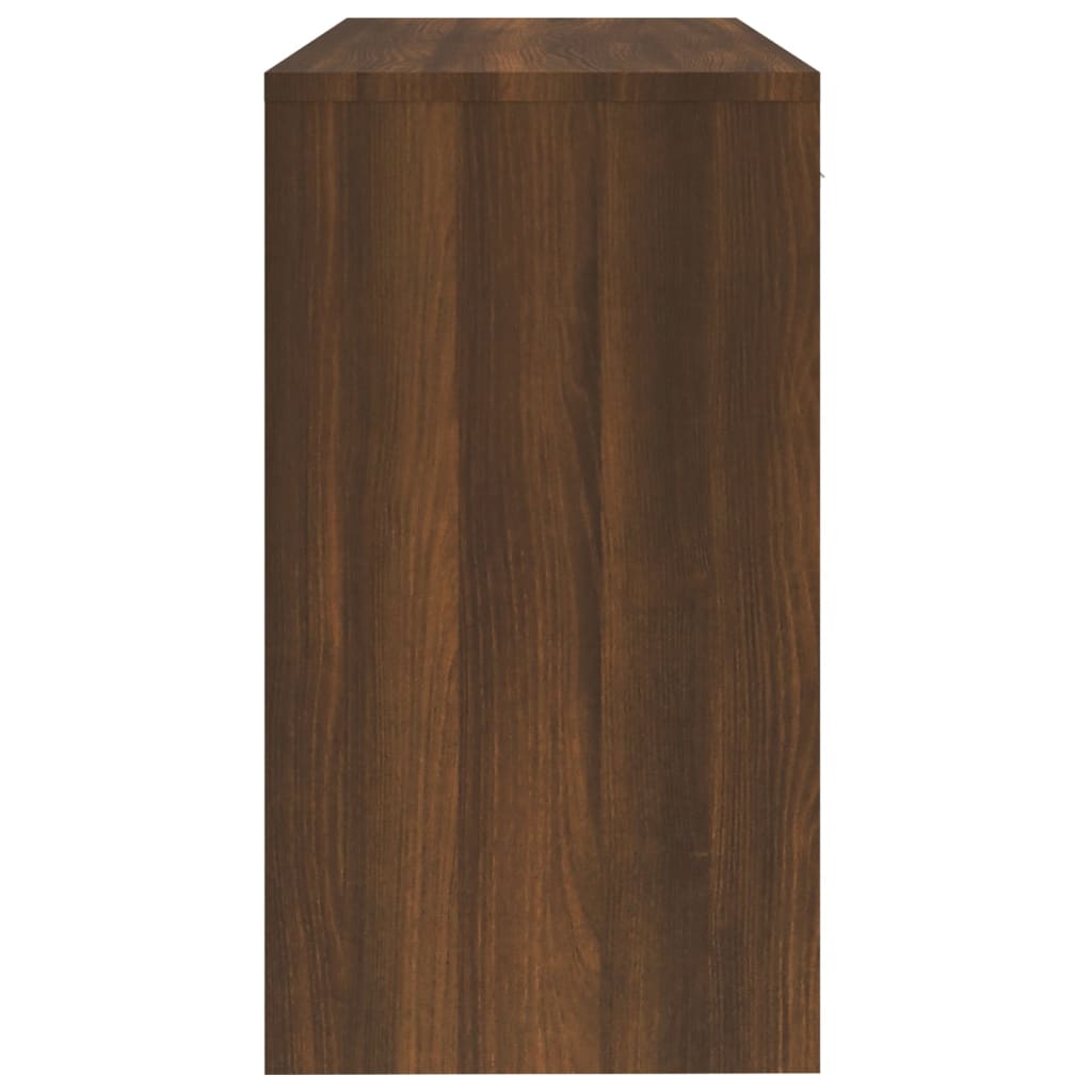 Birou cu sertar și dulap, stejar maro, 100x40x73 cm, lemn - Lando