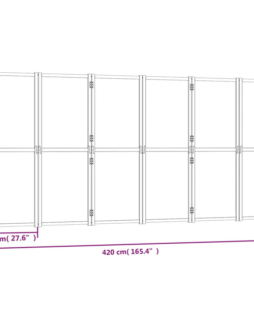 Încărcați imaginea în vizualizatorul Galerie, Paravan de cameră cu 6 panouri, negru, 420x180 cm - Lando
