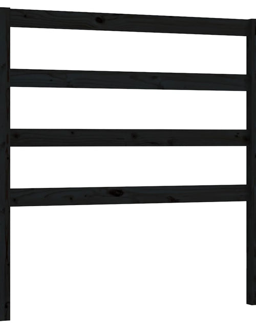 Загрузите изображение в средство просмотра галереи, Tăblie de pat, negru, 81x4x100 cm, lemn masiv de pin - Lando
