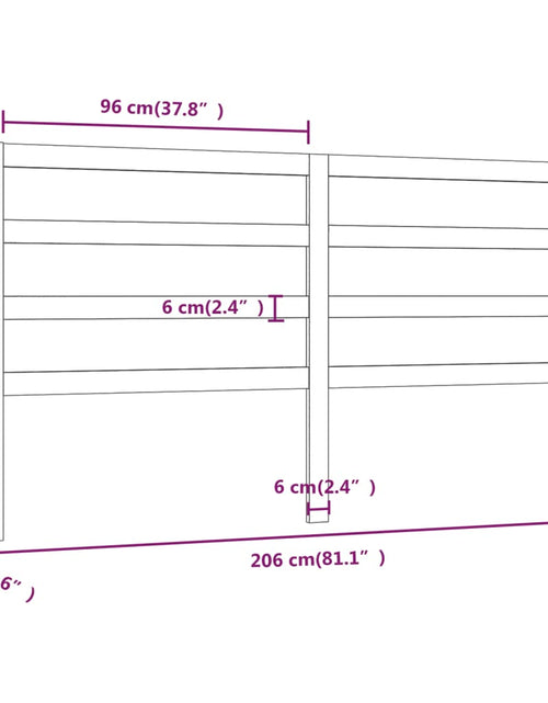 Încărcați imaginea în vizualizatorul Galerie, Tăblie de pat, 206x4x100 cm, lemn masiv de pin - Lando
