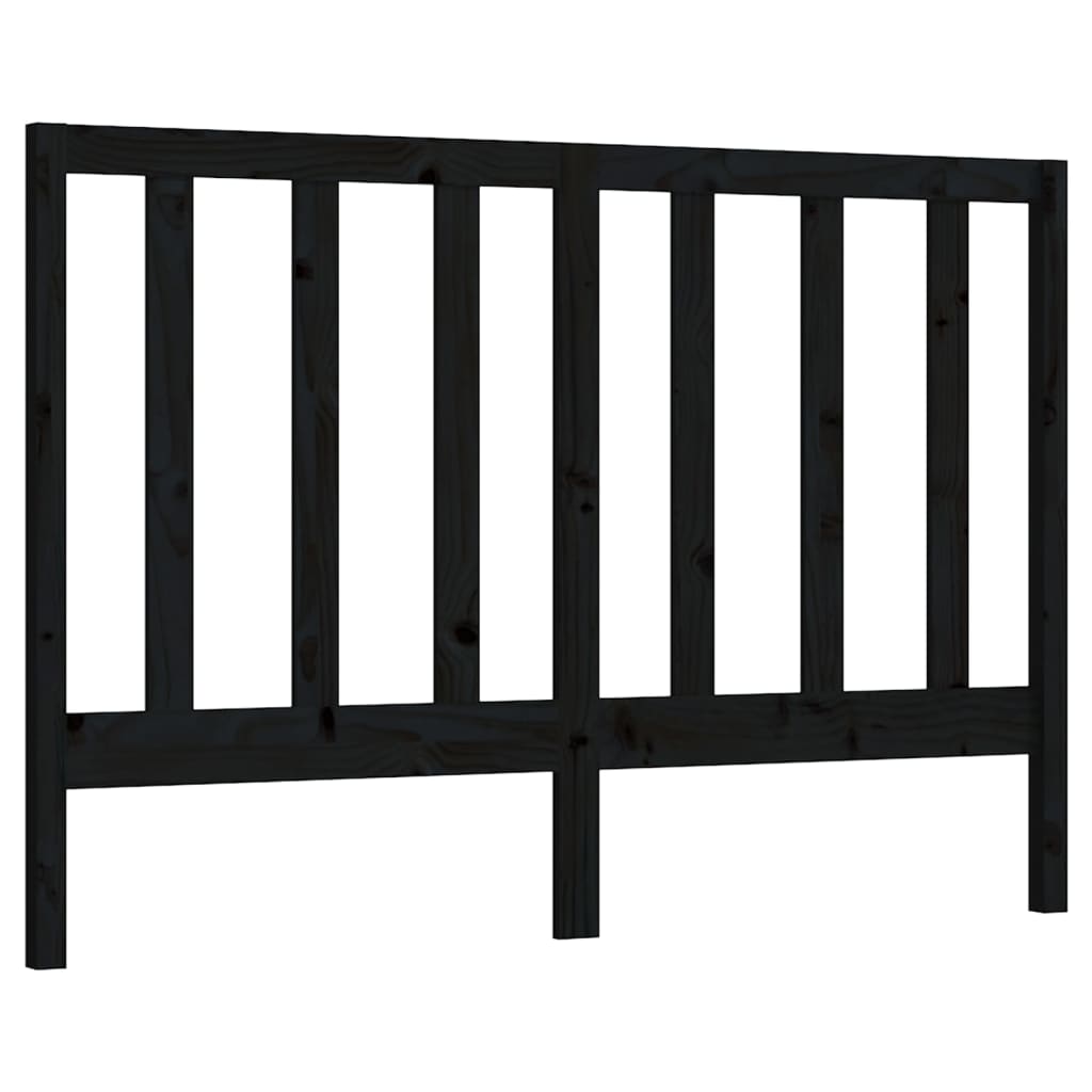 Tăblie de pat, negru, 156x4x100 cm, lemn masiv de pin - Lando