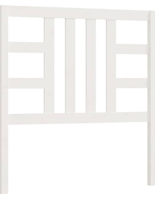 Încărcați imaginea în vizualizatorul Galerie, Tăblie de pat, alb, 81x4x100 cm, lemn masiv de pin - Lando
